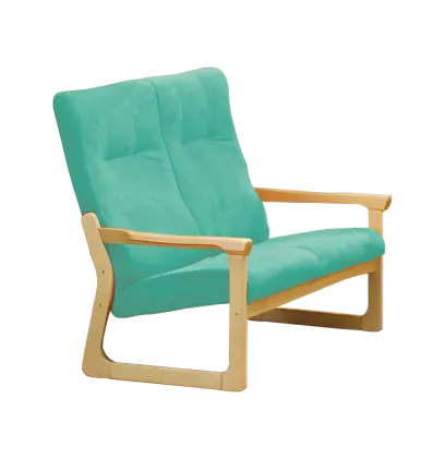 BE - 2 dvojkřeslo, koženka OTO T 4 - koženka tyrkysová